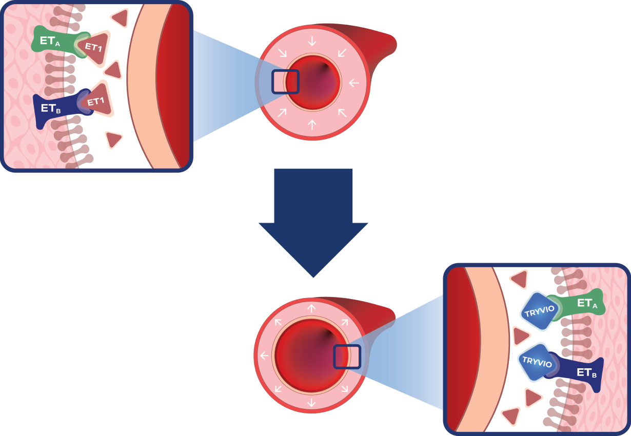 TRYVIO mechanism of action diagram